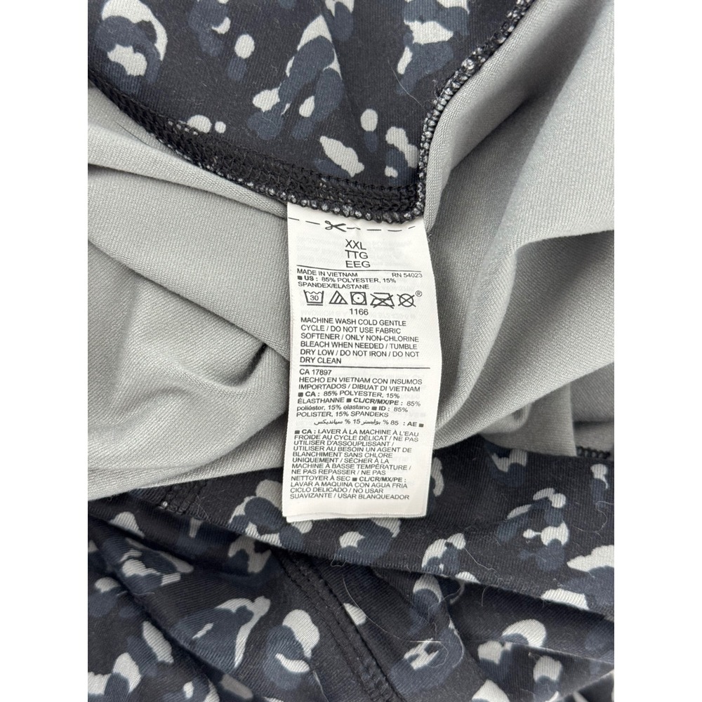 Old Navy Active Elevate Go-Dry Leopard Leggings XXL Black Grey Animal Print - Picture 4 of 6